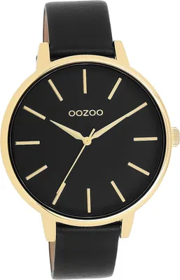 Produktbild von Oozoo Leder Damen Uhr Analog Quarzuhr Armband schwarz Timepieces D2UOC11294