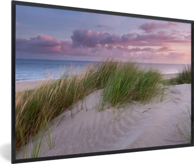 Produktbild von MuchoWow® MuchoWow® Gerahmtes Poster Strand - Düne - Himmel 90x60 cm - Poster mit zchwarzem Bilderrahmen - Fotorahmen - Foto-Plakat