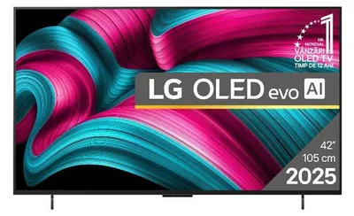 Zdjęcie produktu dla LG OLED evo AI OLED42C51LA, 106,7 cm (42"), 3840 x 2160 px, OLED evo, Smart TV, Wi-Fi, Czarny