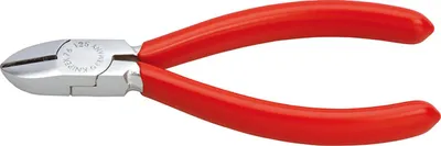 Produktbild von Knipex Elektromech.-Seitenschnei der Zange verchromt, Griffe mit Kunststoff - 76 03 125
