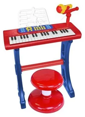 Image de Clavier électronique Bontempi pour enfants, avec microphone, pieds et tabouret