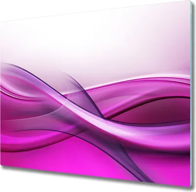 Produktbild von Glas Herdabdeckplatte 60x52 cm Spritzschutz Glasabdeckplatte Schneidebrett Wellen