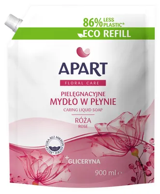 Zdjęcie produktu dla APART Mydło w Płynie RÓŻA 900ml zapas XXL Pielęgnacyjne eco