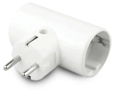 Zdjęcie produktu dla Onlex Adapter 2-drożny 10/uziemiony Tom 4.8 Mm 16a Biały Biały Jeden rozmiar