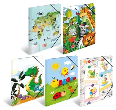 Produktbild von HERMA Sortiment Sammelmappen DIN A3 Karton Kindergarten bunt