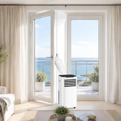 Fensterabdichtung für Klimaanlage, 600 cm, Balkontür, Weiß
