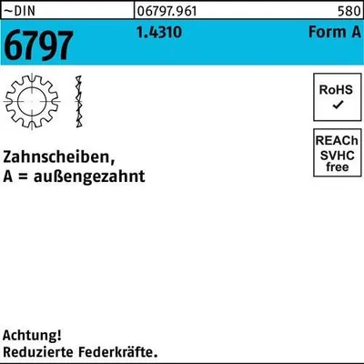 Produktbild von Reyher  Zahnscheiben DIN 6797 1.4310 A 10,5 (1000 Stück)
