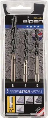 Produktbild von Alpen APTM3 HM-Beton 6kant Set 3-tlg.