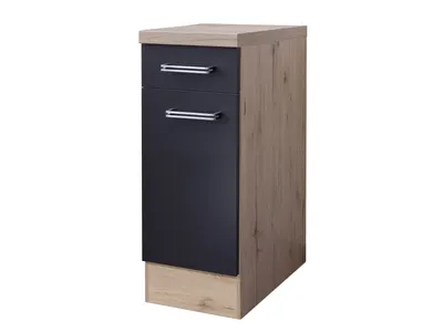 Produktbild von Küchenunterschrank - 30 cm breit - Anthrazit San Remo Eiche – Lino