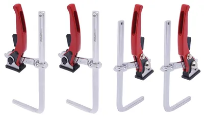 Produktbild von Ratschenzwingen - Holzbearbeitungszwingen - Max. 220 kg Spannkraft - 2 Stück - 40Cr Stahl - Schützende ABS-Pads - Für Holz/Nichtmetalle - 19,8 x 5,8 cm