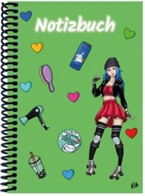 Produktbild von A 4 Notizbuch Manga Enora, grün, blanko