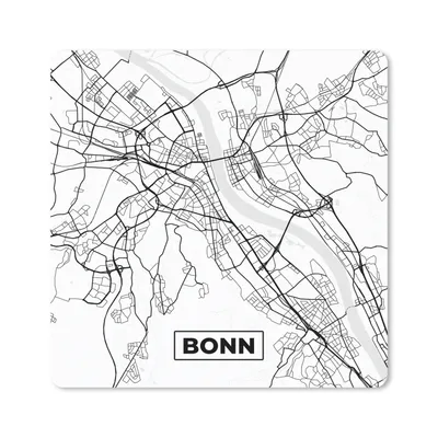 Produktbild von MuchoWow® Mauspad Mousepad Karte - Bonn - Stadtplan 20x20 cm - Mousepads - Maus Mat - Pad - Mausunterlage - Desk Mat - Bureauartikeln