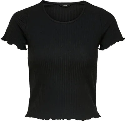 Produktbild von ONLY 15201206, Top (Kleidung), Erwachsener, Weiblich, Schwarz, XS, Runder Halsausschnitt