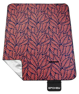 Produktbild von Spokey - Blätterdruck Picknick-Decke PP7094 (Einheitsgröße) (Orange/Marine)