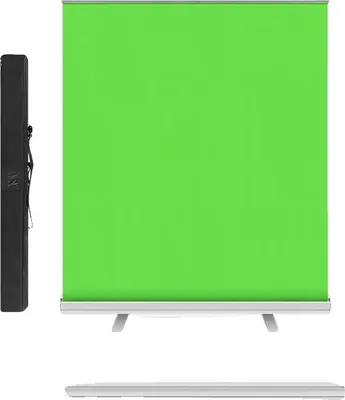 Zdjęcie produktu dla Ekran zielony, odporny na zagniecenia, przenośny, zielony 150 cm