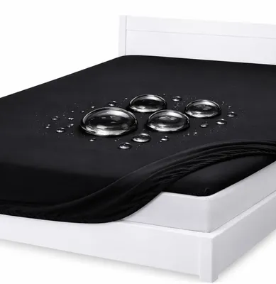 Produktbild von Wasserdichte Bettoberdecke Matratzenschoner 140x200 cm Schwarz
