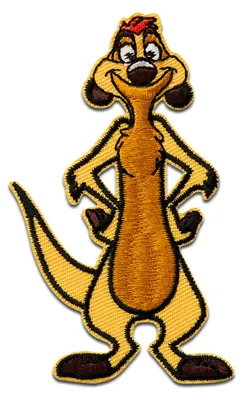 Obrázek produktu pro Disney © The Lion King Timon animal - nášivka, nažehlovačka, nažehlovačka, nášivka, záplata, k nažehlení, velikost: 8,1 x 4,6 cm