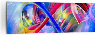 Produktbild von Bild auf Leinwand - Leinwandbild - Abstrakt grafik grafiken farben - 160x50cm - Wand Bild - Wanddeko - Leinwanddruck - Bilder - Kunstdruck - Leinwand bilder - Wandkunst - AB160x50-2294