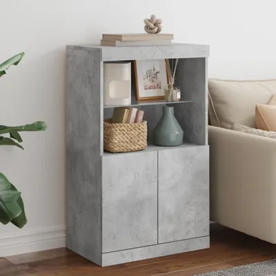 Produktbild von vidaXL Sideboard mit LED-Leuchten Betongrau 60,5x37x100 cm