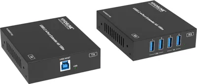 Produktbild von VivoLink USB3.2 5Gbit/s 4-Port Extender kit 100m - 5 Gbps - 4-Port