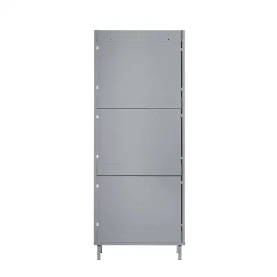 Immagine prodotto di FSR151-H Scarpiera, 3 ante, stretta, 6 ripiani, grigio