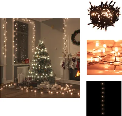 Produktbild von vidaXL Lichterkette mit 2000 LEDs Indoor & Outdoor 200m IP44 Warmweiß -  Weihnachtsbeleuchtung