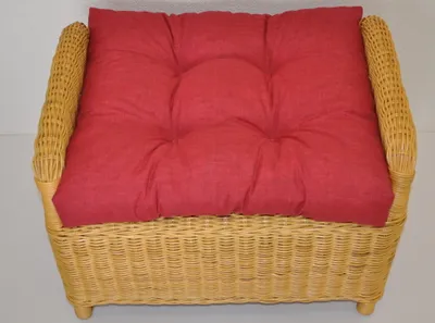 Produktbild von - Polster / Kissen / Ersatzpolster für Rattan Ohrensessel / Rattansessel , Hockerkissen , Colore Rosso (rot)