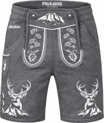 Produktbild von PAULGOS Herren Trachten Jogginghose - Design Trachten Lederhose - JOK4 - in 3 Farben erhältlich - Größe S - 5XL