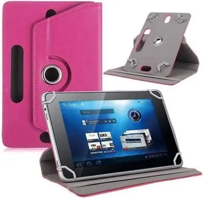 Produktbild von 360° drehbare Universalhülle für 10,1-Zoll-Tablets – Rosa