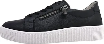 Image de Gabor. Chaussures plates à lacets, couleur noire, style décontracté