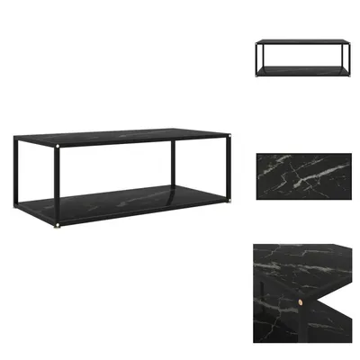 Obrázok produktu pre vidaXL Konferenčný stolík čierny 100x50x35 cm z tvrdeného skla - Konferenčné stolíky