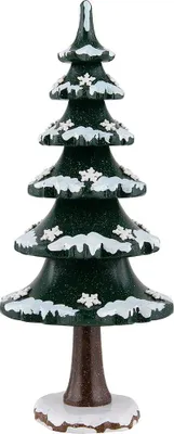 Produktbild von Winterkinder Winterbaum mit Schneekristall (22cm) von Hubrig Volkskunst