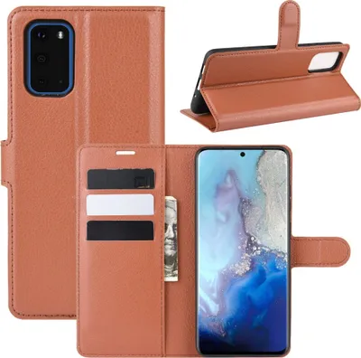 Image de Housse pour Samsung Galaxy S20 Housse pour téléphone portable Flip Case Cover Etui Marron