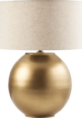 Obrázok produktu pre BELIANI Stolná lampa mosadzná béžová tienidlo z bavlny a ľanu kovový železný podstavec 54 cm moderný štýl obývacia izba