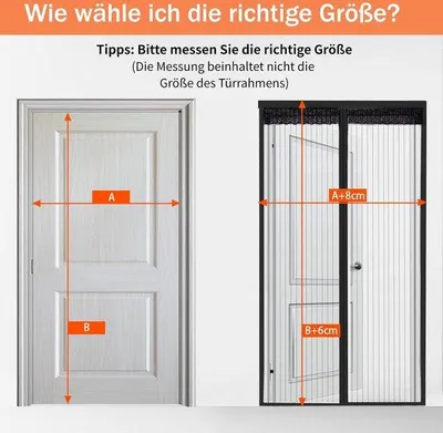 Productafbeelding van Famanu Magnetisch vliegenhor voor deuren, insectenwerend, voor balkondeuren, montage zonder boren - 140 x 240 cm