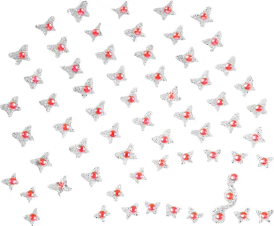 Produktbild von Glitzer Sticker für Gesicht und Haar | Rot - Selbstklebende Glitzersteine