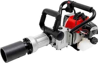 Produktbild von Pfahlramme für Zaun‑T‑Pfosten - JH-55 - Benzin 2‑Takt 32,7 cm³ - 25–50 J Schlagenergie - 1700–2230 Schläge/min - 1000 W - Seilzugstart - Rot/Schwarz