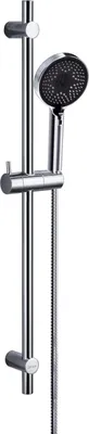 Produktbild von Edelstahl Duschstange mit Brause 70cm Chrom, Duschset mit 3 Strahl Handbrause und Duschkopfhalterung und Schlauch Brausestangenset Duschbrause