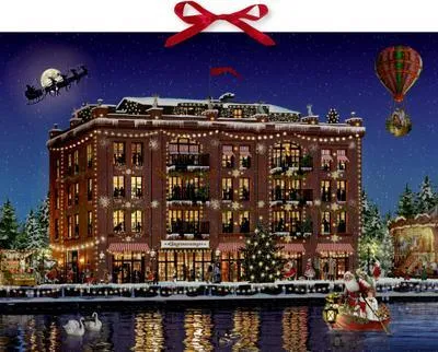 Image de Calendrier de l'Avent mural - Bienvenue dans la maison de Noël