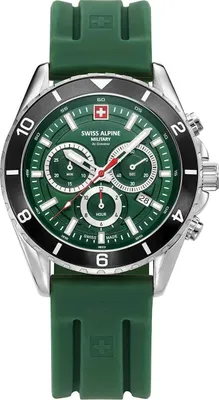 Produktbild von Swiss Alpine Military Herren Uhr Analog Quarz Chronograph 7034.9838SAM Silikon