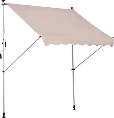 Produktbild von Gelenkarmmarkise Klemmmarkise h?henverstellbar 200x150cm Cremewei? aus Aluminium fš¹r Terrasse & Balkon