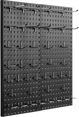 Obrázek produktu pro 2x děrovaná stěna na nářadí - Praktická děrovaná nástěnná deska na nářadí 61x30cm - Včetně příslušenství pro kutily a dílnu