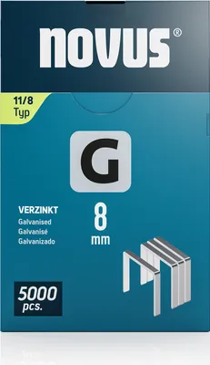 Zdjęcie produktu dla novus 042-0766 novus Tackerklammern Flachdraht 11/8, 5.000 St.