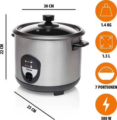 Produktbild von Tristar RK-6127 Reiskocher 1,5 Liter