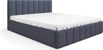 Produktbild von BETTSO Bequemes EYLA-Polsterbett in Marineblau für das Schlafzimmer 120x200