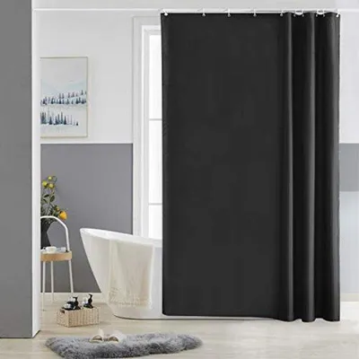 Productafbeelding van Waterdichte douchegordijn, polyester, zwart, 150x180 cm