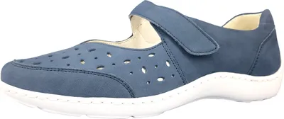 Produktbild von Waldläufer Henni Damenschuhe Halbschuhe Slipper Klettschuh Blau Freizeit, Schuhgröße:EUR 36.5 | UK 3.5