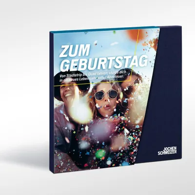 Produktbild von Jochen Schweizer Geschenkbox Zum Geburtstag für Zwei; Erlebnis verschenken oder selbst erleben;