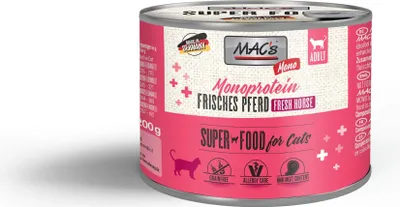 Produktbild von MAC's CAT - Monoprotein Dose 6x200g | Mono Pferd