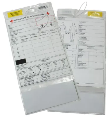 Produktbild von Dönges Anhängekarte für Verletzte und Kranke (Pack à 10 Stück)